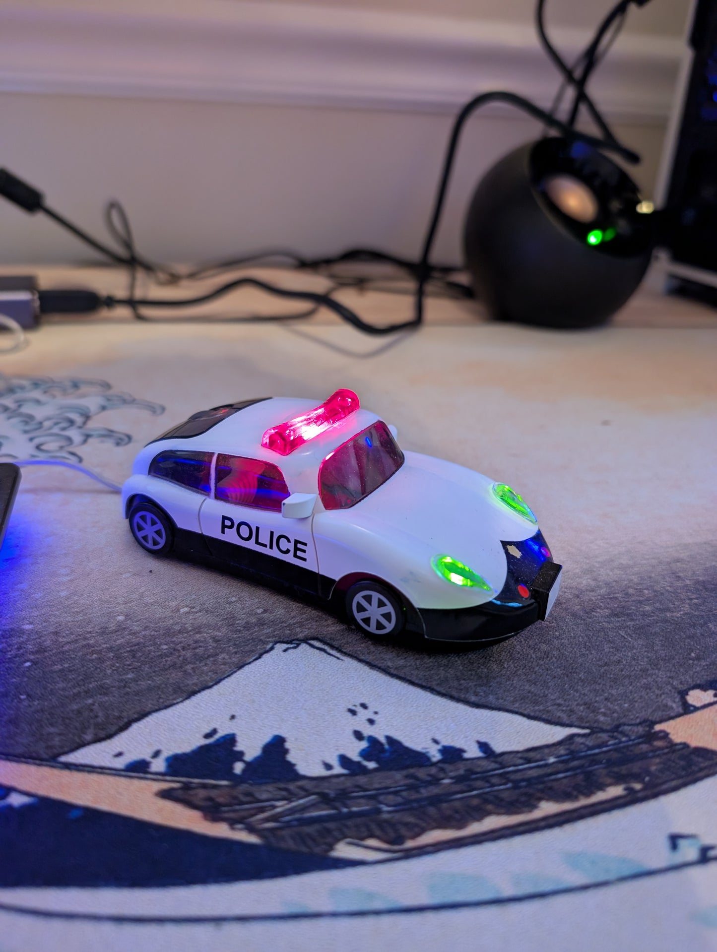 Porsche police car optical USB mouse