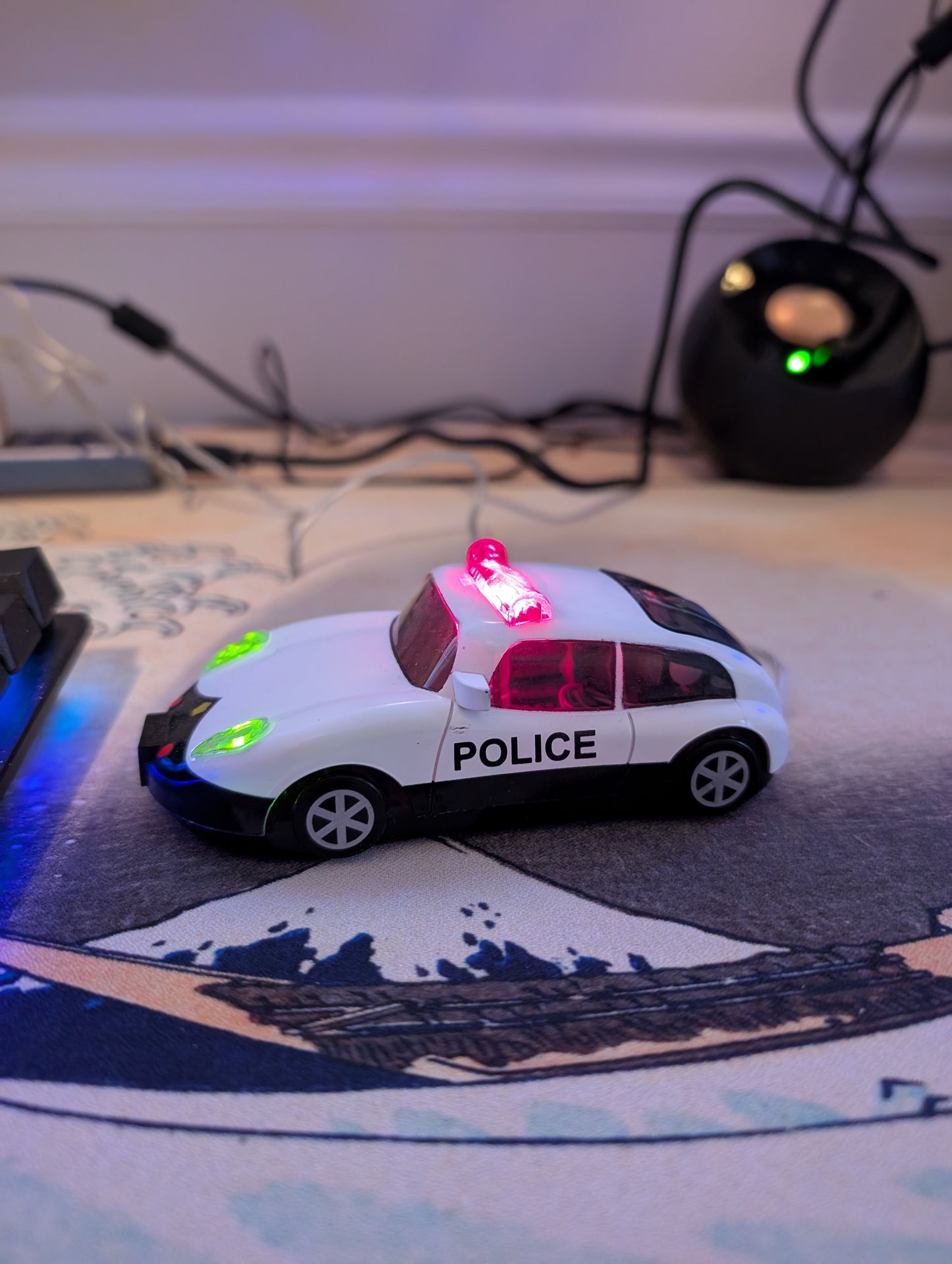 Porsche police car optical USB mouse