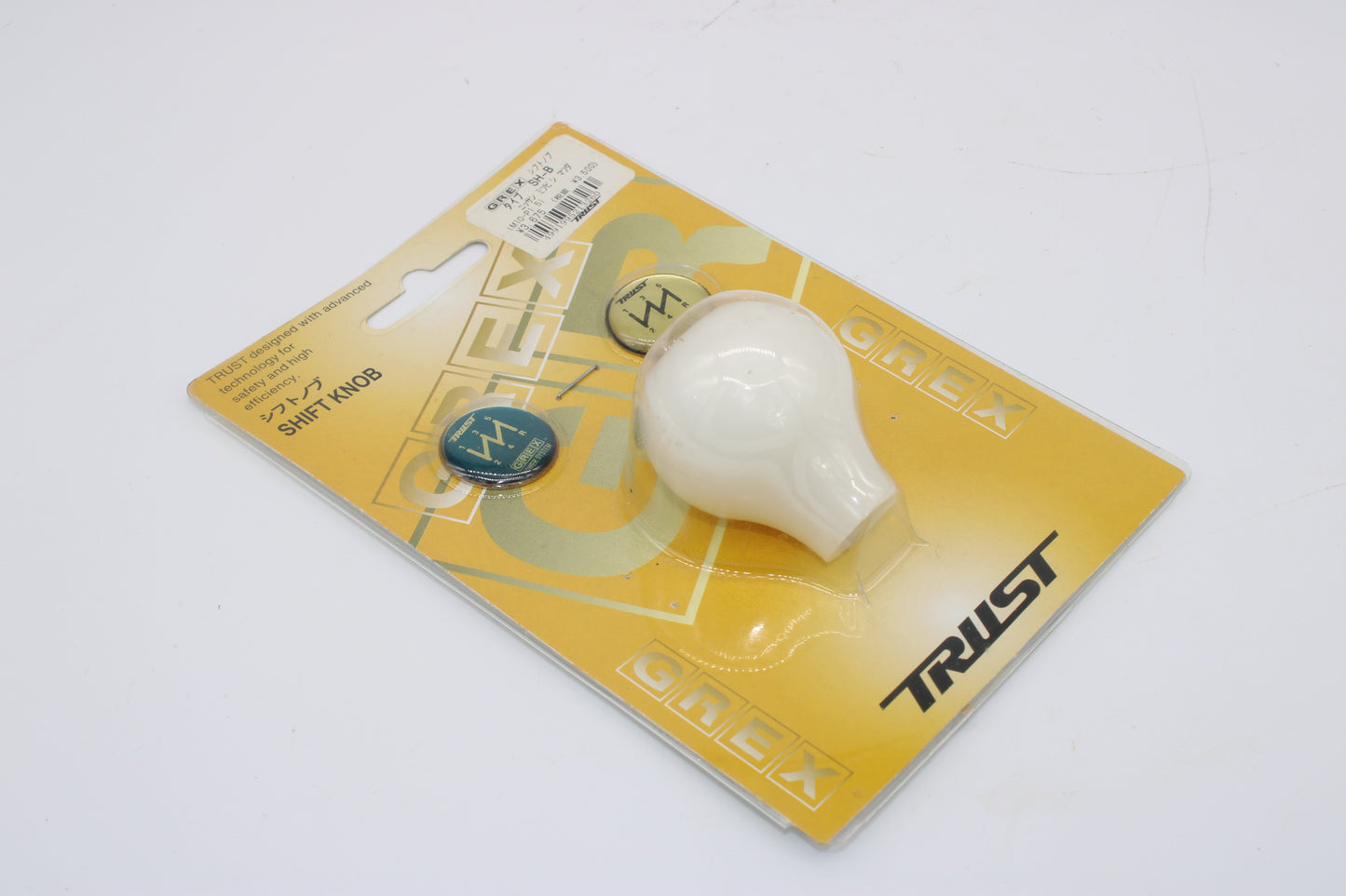 Trust white Delrin shift knob w/ medallions M10x1.5