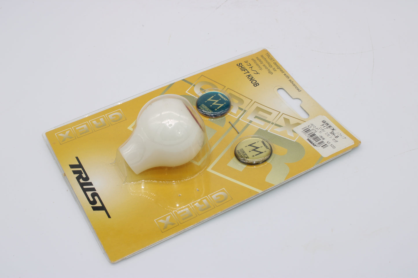 Trust white Delrin shift knob w/ medallions M10x1.5