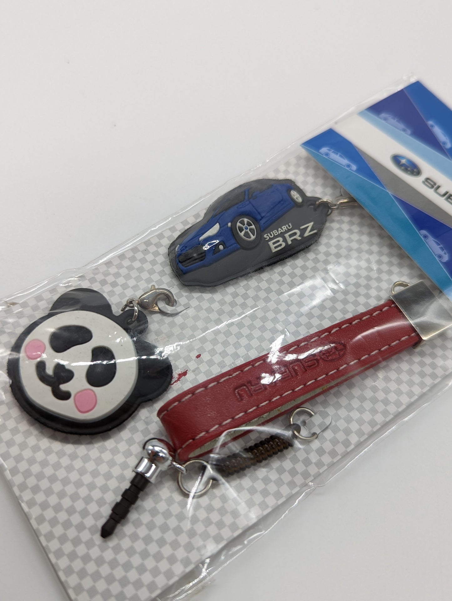Subaru BRZ Panda keychain set