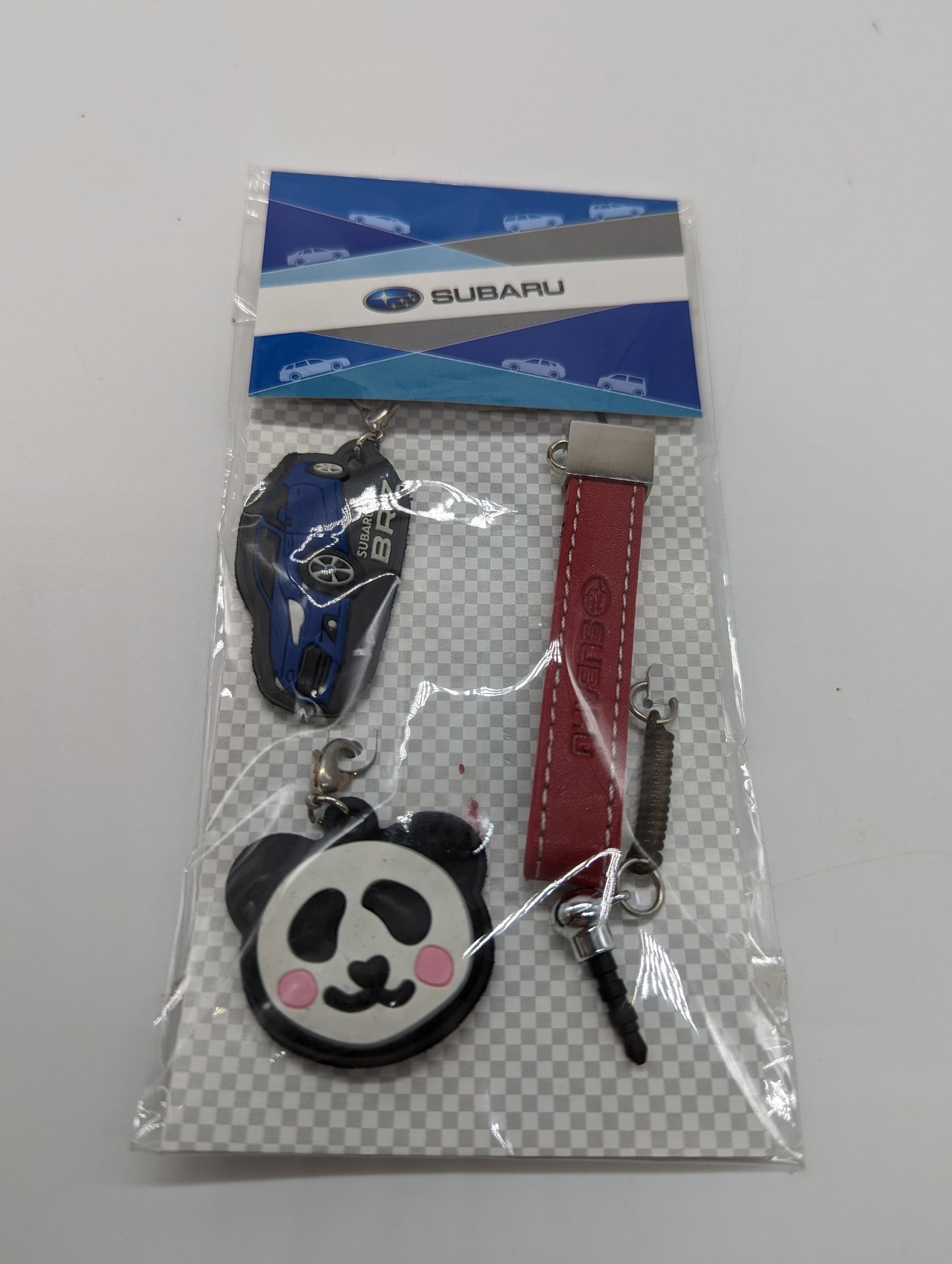 Subaru BRZ Panda keychain set